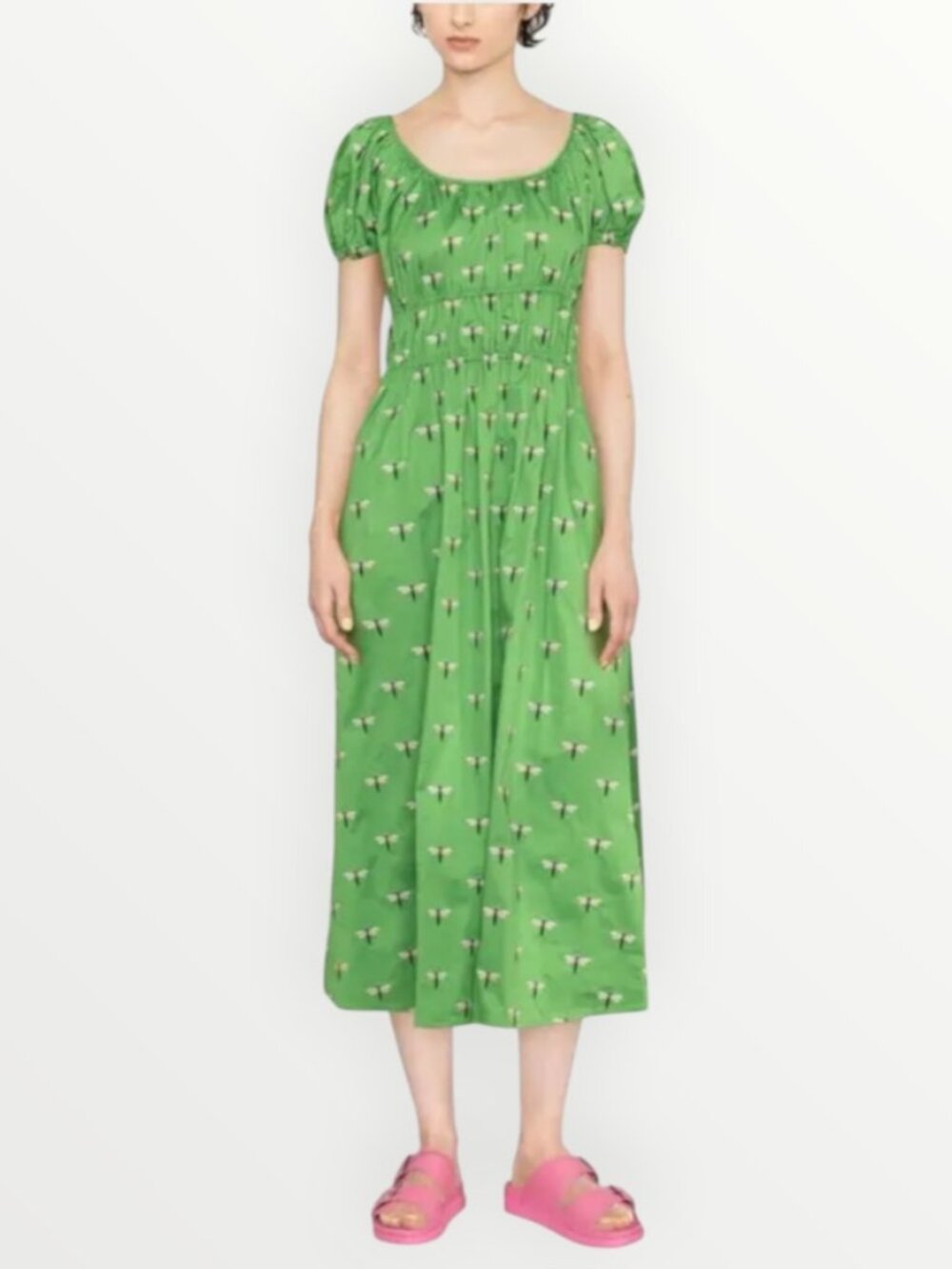 Kate Spade Dragonfly Riviera Midi Dress in Green - Picture 4 of 13